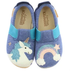 Living Kitzbühel Kid's T-Modell Einhorn&Regenbogen - Slippers -La Sporti Shoes Shop living kitzbuehel kids t modell einhorn regenbogen slippers detail 3